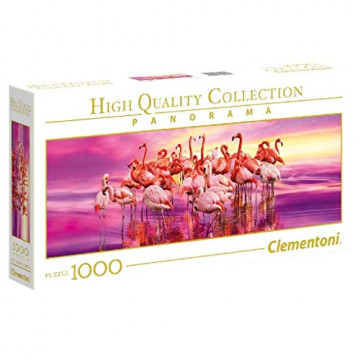 Clementoni - 39427 - High Quality Collection Panoramique Puzzle - Flamingo Danse - 1000 Pièces Taille Unique Multicolore