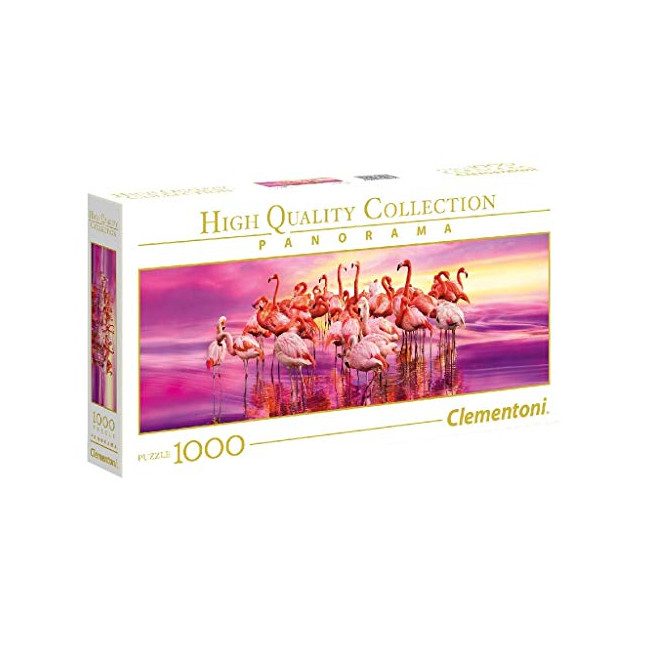 Clementoni - 39427 - High Quality Collection Panoramique Puzzle - Flamingo Danse - 1000 Pièces Taille Unique Multicolore