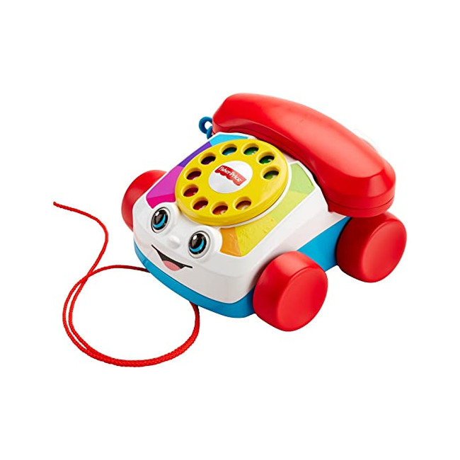 Fisher-Price Mon Téléphone mobile jouet bébé, cadran factice rotatif, pour apprendre les chiffres et les couleurs, 12