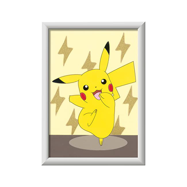 Kit Peinture Par Numéros Ravensburger - Pikachu Pokémon, 13x18cm, Dès 7 Ans