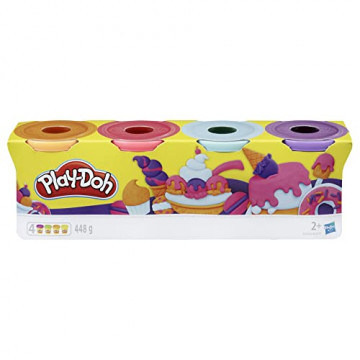 Play-Doh – 4 Pots de Pate A Modeler - Couleurs Sorbets - 112 g chacun