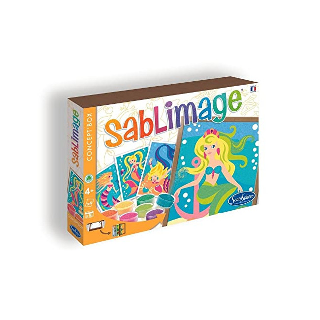 SentoSphère- SABLIMAGE Sirènes, 8806, Blanc/Orange