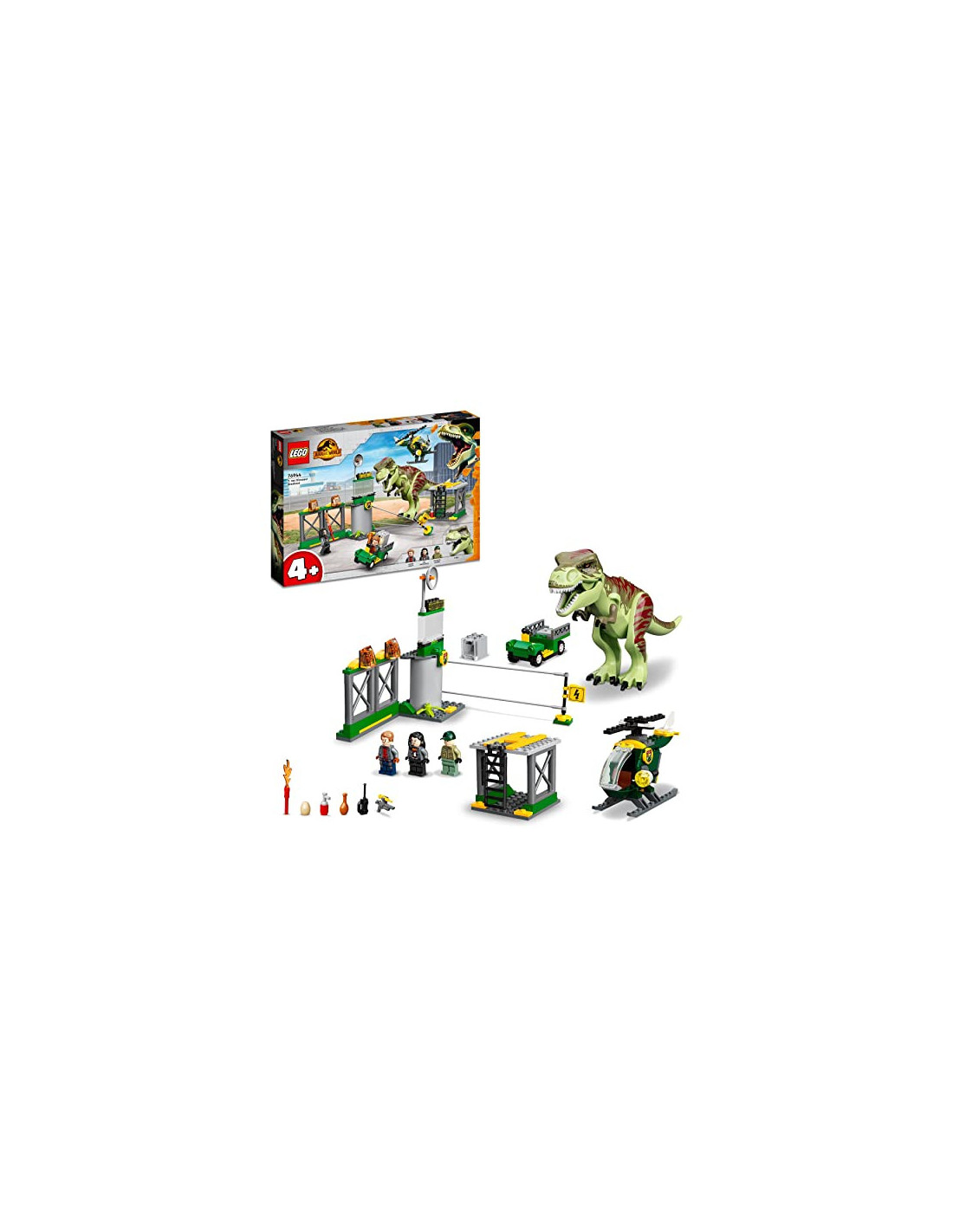 LEGO 76944 Jurassic World L'Évasion du T. Rex, Dinosaures, Avec Voitu