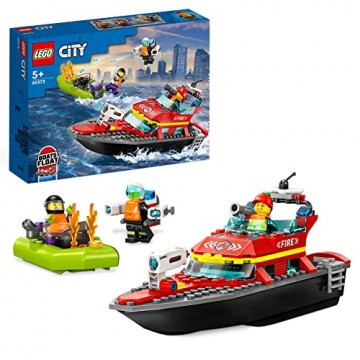 LEGO City 60373 - Le Bateau de Sauvetage des Pompiers