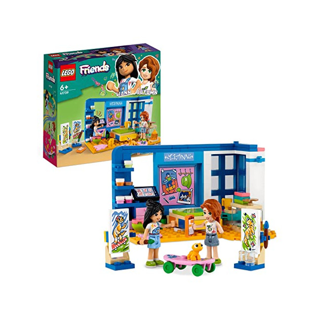 LEGO Friends 41739 La Chambre de Liann, Jouet de Maison Mini-Poupées 2023 Liann & Autumn, sur Le Thème de l'art, à