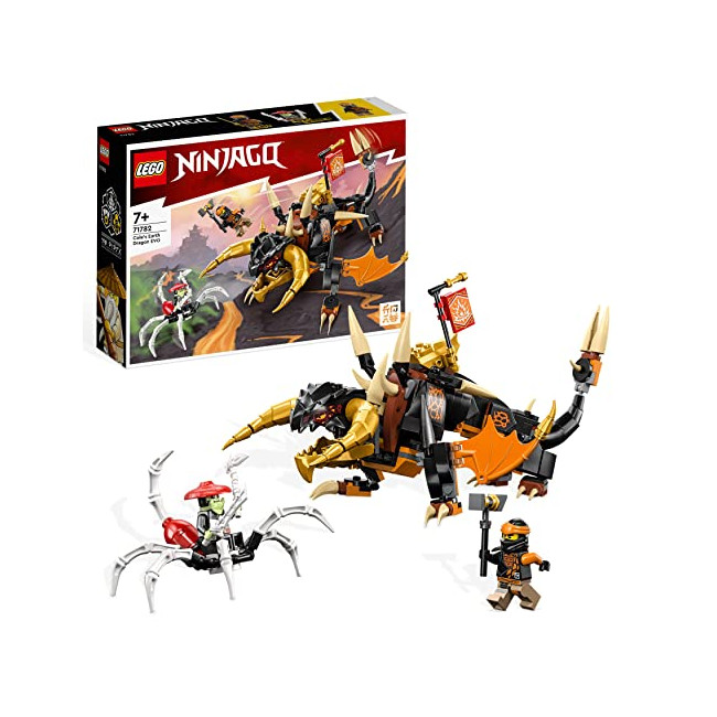 LEGO Ninjago 71782 Le Dragon de Terre de Cole – Évolution, Jouet pour Garçons et Filles, Figurine Évolutive avec