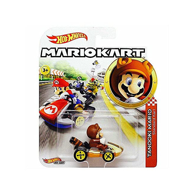 Hot Wheels Nintendo Premium Mario Kart Tanooki Mario Diecast Standard Kart
