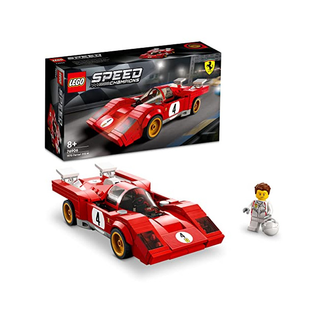 LEGO 76906 Speed Champions 1970 Ferrari 512 M Modèle Réduit de Voiture de Course, Jouet de Construction pour Enfants à