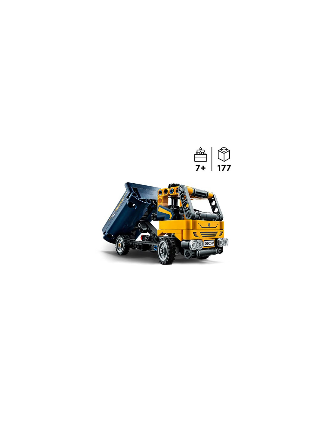 LEGO 42147 Technic Le Camion à Benne Basculante, 2-en-1, Maquette