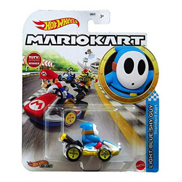 Hot Wheels - Mario kart - Shy Guy bleu clair