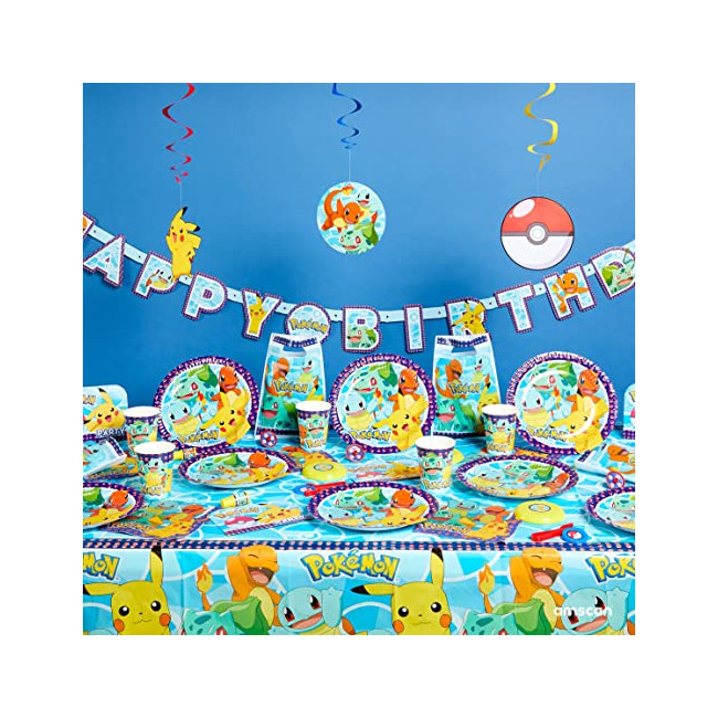 Serviette anniversaire Pokémon - Lot de 16