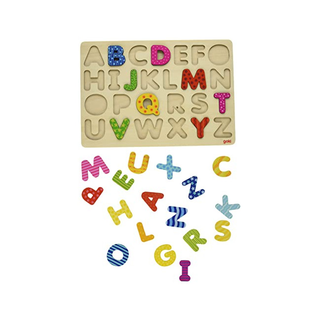 Goki - 2041624 - Puzzle En Bois - Alphabets - 26 Pièces