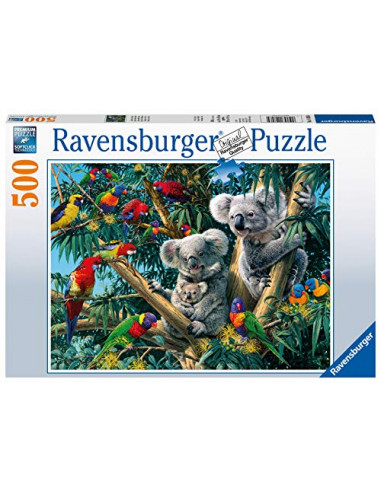 Ravensburger - Puzzle Adulte - Puzzle 500 p - Koalas dans l'arbre - 14826