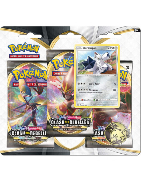 Pokémon - Tripack Clash des rebelles - Modèle aléatoire 3 boosters