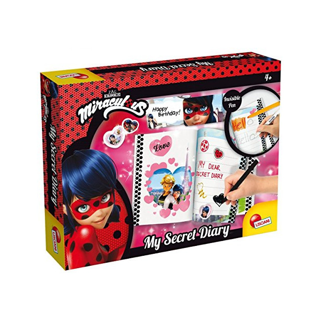 Lisciani - Ladybug Miraculous - Mon Journal Secret - Jeu créatif pour les filles à partir de 4 ans - 66032