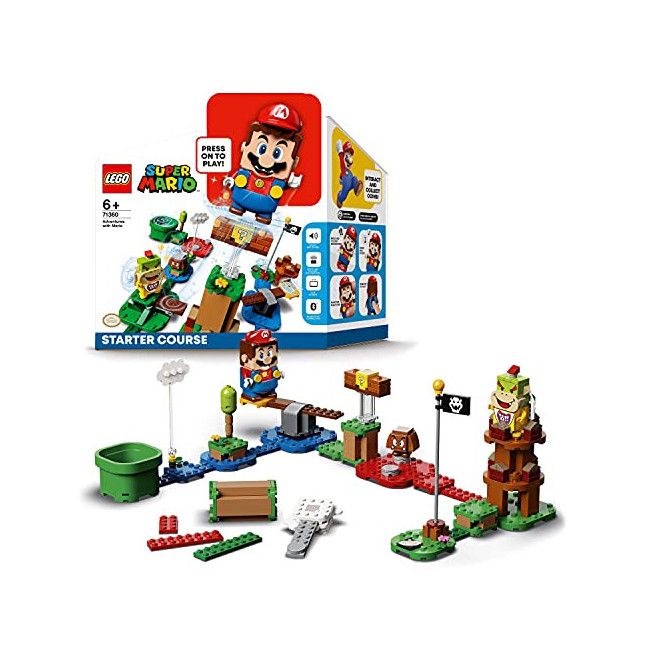LEGO 71360 Super Mario Pack de Démarrage Les Aventures de Mario - Jouet interactif - Jeu de Construction incluant la Figurine