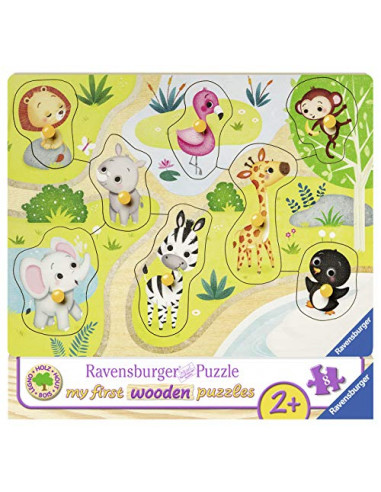 Ravensburger 03687 – Les Voyages Au Zoo, My First Wooden Puzzle