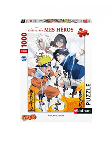 Nathan - Puzzle 1000 pièces - Naruto vs. Sasuke - Adultes et enfants dès 14 ans - Puzzle de qualité supérieure -