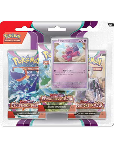 Pokemon - Pack 3 boosters - Ecarlate et Violet - Evolutions à Paldéa (EV02) - Modèle aléatoire - Jeux de société - Jeux
