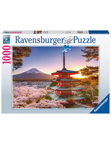 Ravensburger - Puzzle 1000 pièces - Cerisiers en fleurs du Mont Fuji - Adultes et enfants dès 14 ans - Puzzle de qualité