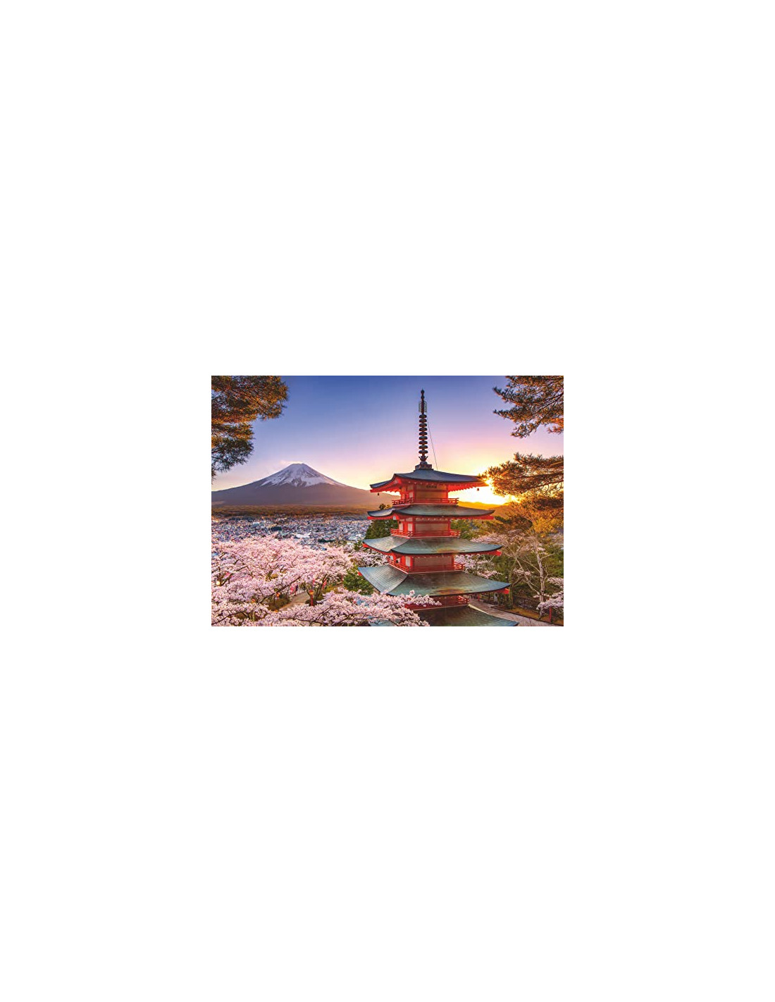 Puzzle 1000 pièces - Cerisiers en fleurs du Mont Fuji