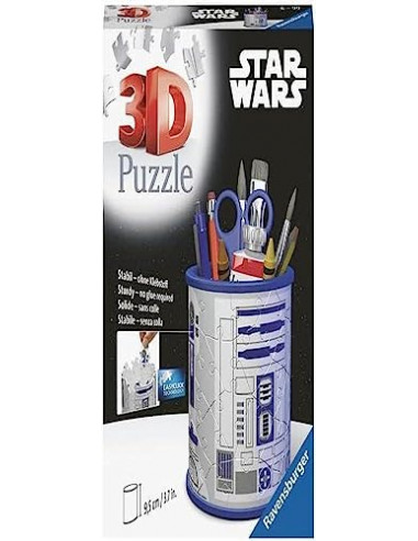 Ravensburger - Puzzle 3D Pot à Crayons - Star Wars - A partir de 6 Ans - 54 pièces numérotées à Assembler sans Colle -