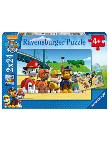 Ravensburger - Puzzle Enfant - Puzzles 2x24 p - Chiens héroïques - Pat'Patrouille - Dès 4 ans - 09064