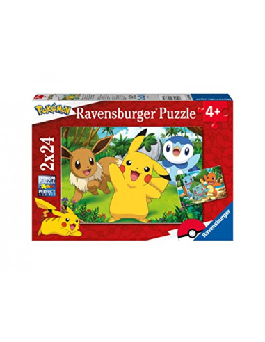 Ravensburger - Puzzle pour enfants - 2x24 pièces - Pikachu et ses amis / Pokémon - Dès 4 ans - de qualité supérieure - 2