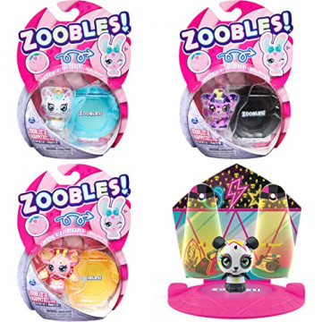 Zoobles Jouet - Pack 1 Zoobles Animal - Boules Magiques Colorées Transformables en Animaux Fantastiques avec Maison Magique -...