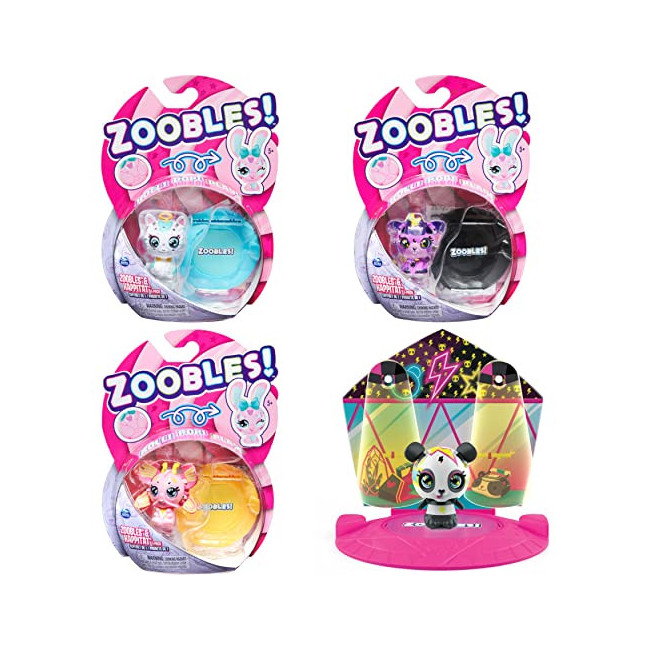 Zoobles Jouet - Pack 1 Zoobles Animal - Boules Magiques Colorées Transformables en Animaux Fantastiques avec Maison Magique -...