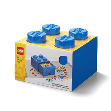 LEGO40051731 - Brique de rangement empilable - Bleu, 25 x 25 x 18 cm