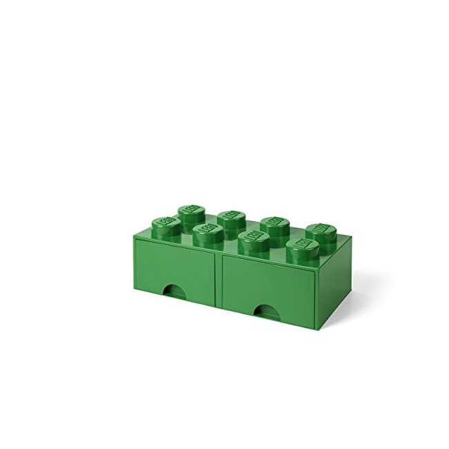 LEGO 40061734 Brique de Rangement Empilable 8 avec Tiroir Plastique Vert 50 x 25 x 18 cm