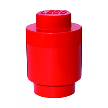 LEGO 40301730 Brique ronde de rangement empilable 1, Plastique, Rouge, 12,3 cm
