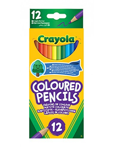 Crayola - 12 Crayons de couleur - Loisir créatif - Coloriage - papeterie - dessin - à partir de 3 ans - Jeu de dessin et