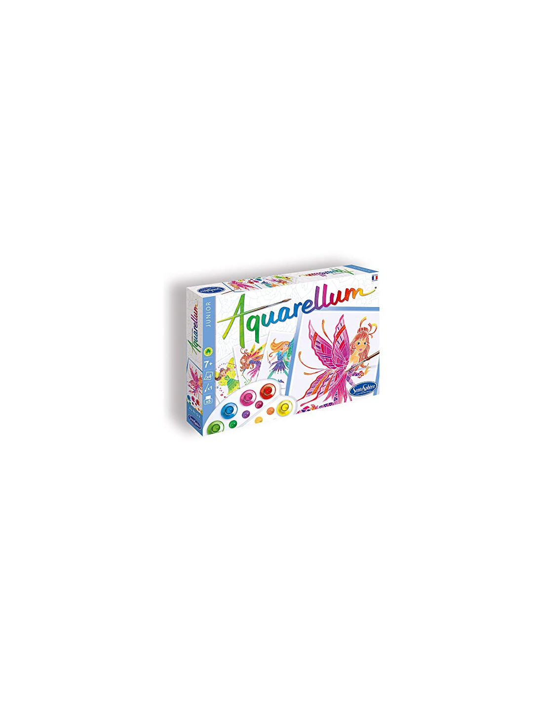 Recharge Aquarellum Junior – Sirènes – Peinture Magique à L’eau, 4 Planches Serties – Dès 6 Ans – Fabriqué En France