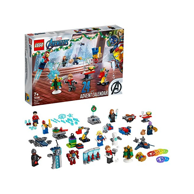 LEGO 76196 Marvel Le Calendrier de l’Avent des Avengers, Jouet Enfants 7 Ans, avec Spider-Man et Iron Man, Cadeau Noël