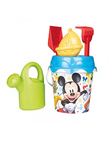 Smoby- Mickey Mouse Seau Complet Plage, 862130, Multicolore
