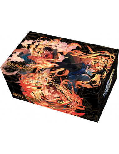 Tapis de jeu et Boîte de rangement - Ace/Sabo/Luffy - One Piece Card Game - Version Anglaise