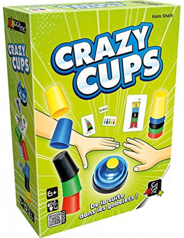 Gigamic- Jeu de Réflexe-Crazy Cups, 6 ans to 99 ans, AMHCC