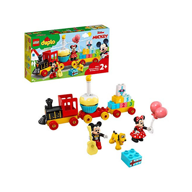 LEGO 10941 Duplo Disney Le Train d’Anniversaire de Mickey et Minnie Jouet pour Enfant de 2 Ans et Plus avec Train et Figurines
