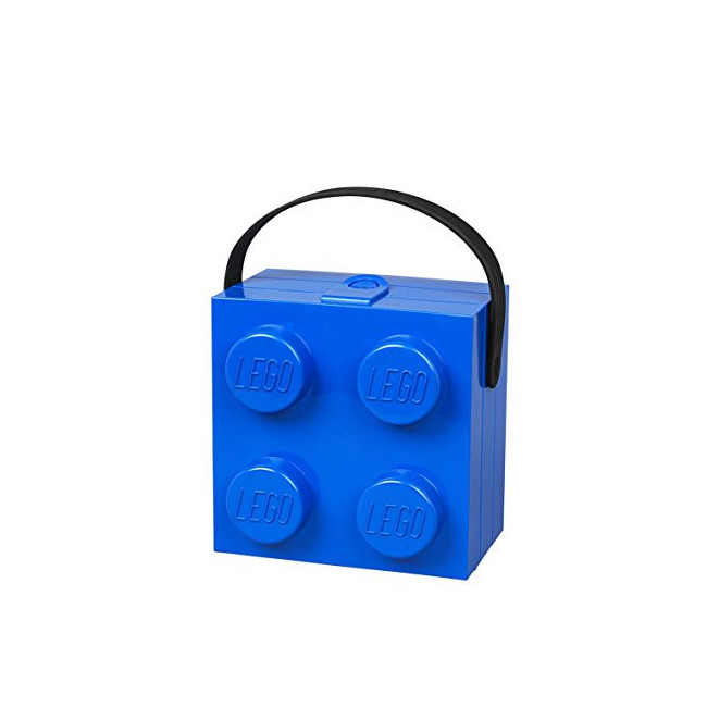 Abeba 40240002 Boîte à lunch avec poignée en bleu/noir, Polypropylène, 45 x 35 x 25 cm