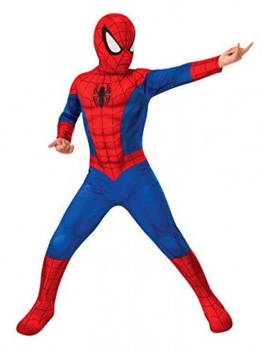 RUBIES - Marvel Officiel - Déguisement Enfant Classique Spider-Man - Taille 7-8 ans - Costume Complet Combinaison avec