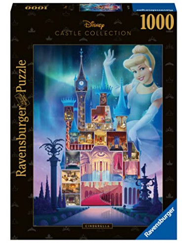 Ravensburger - Puzzle 1000 pièces - Puzzle Adulte - Dès 12 ans - Cendrillon - Collection Château des Disney Princesses -