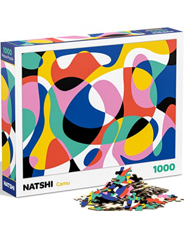 Natshi - Camu - Puzzle Adulte 1000 Pièces - 70 x 50 cm - Art Moderne - avec Poster & Sac Refermable - Pièces Mates &