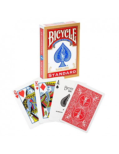 Bicycle Rider Back Standard-Jeu original Carte Magie, Coloris Aleatoire