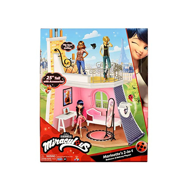 Bandai Miraculous-La chambre de Marinette-Univers de jeu compatible avec les poupées 26 cm, P50660, multicolore
