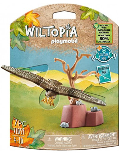Playmobil 71059 Aigle - Wiltopia - Carte d'animaux à Collectionner - Gamme Wiltopia avec Plus de 80% de matériaux