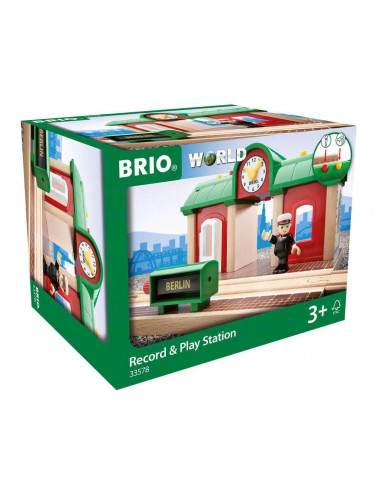Brio World - 33578 - GARE PRINCIPALE À ENREGISTREUR VOCAL bariolé