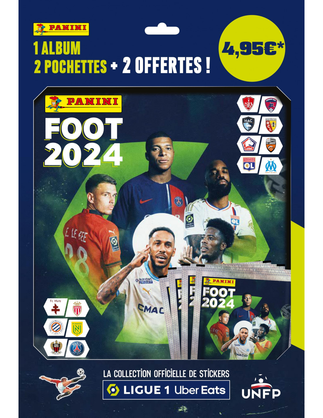 Foot 2024 Ligue 1 - Album + 2 Pochettes + 2 offertes - Panini