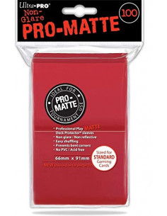 100 Sleeves rouge matte - Ultra pro